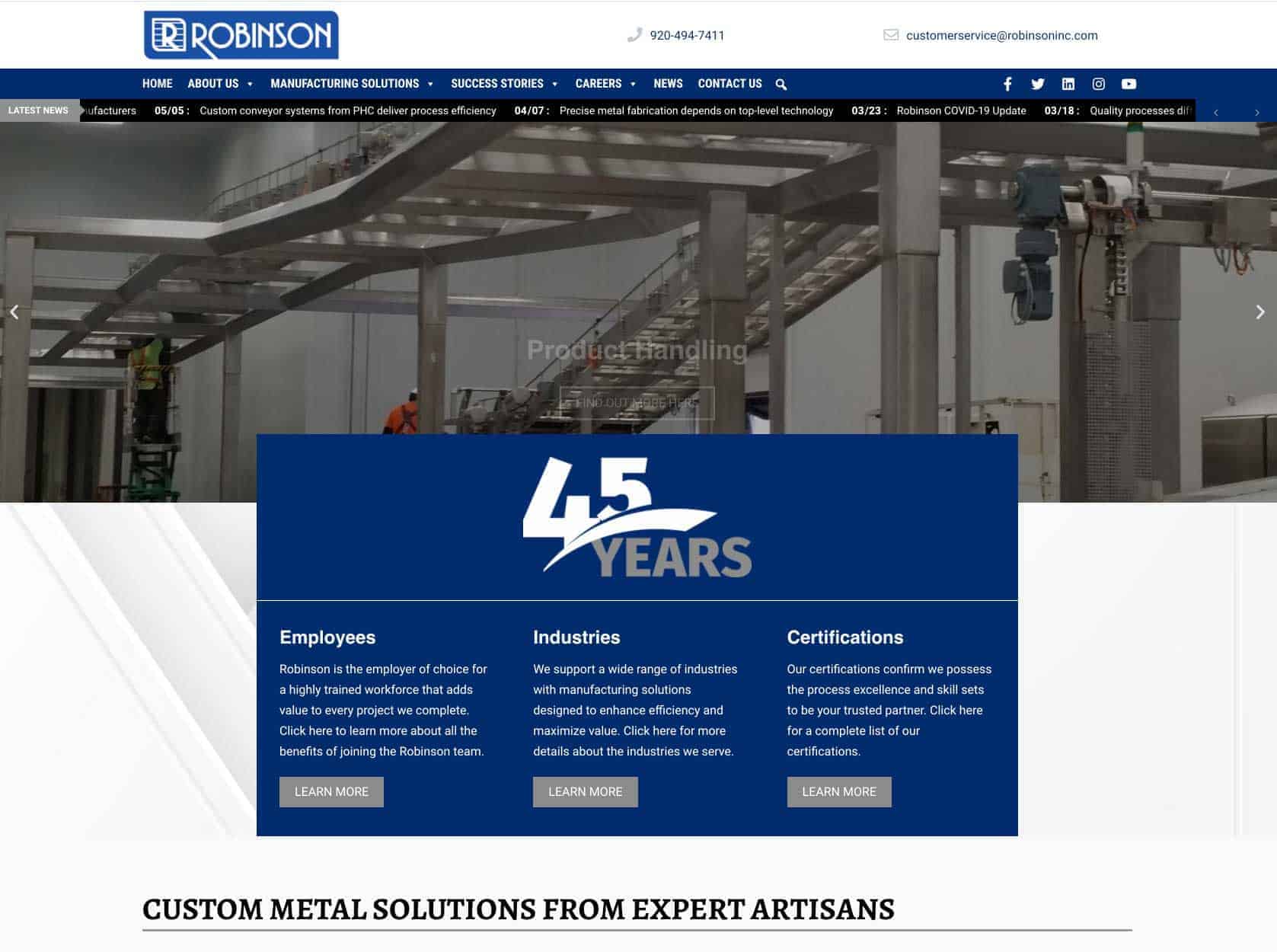 Read more about the article Robinson updates website to reflect single-source solutions